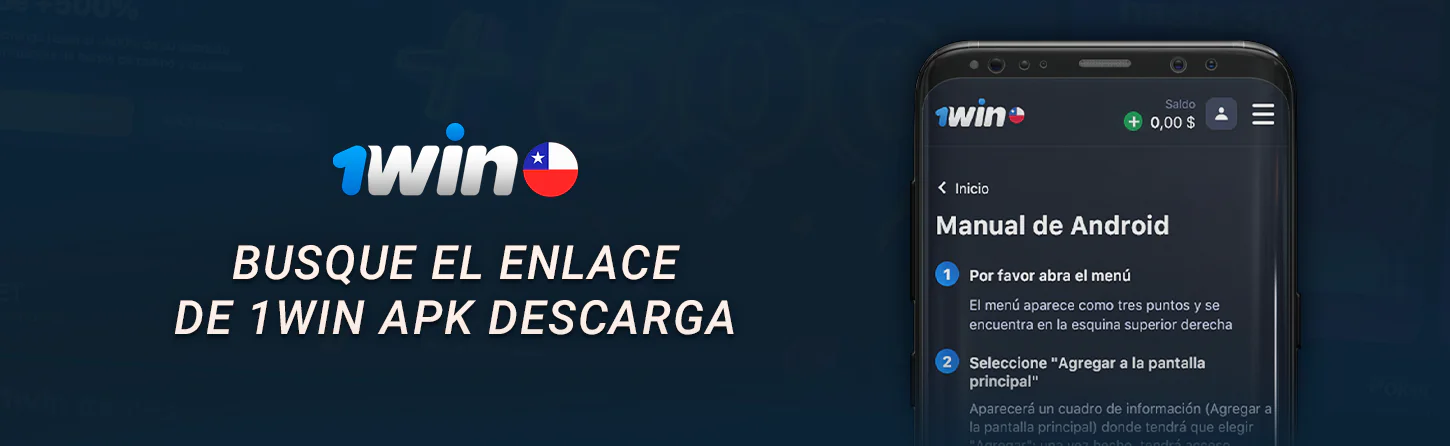 Consulte las instrucciones para instalar la aplicación android 1Win
