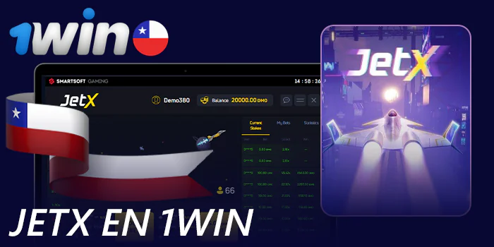 Juego JetX en 1win para jugadores de Chile