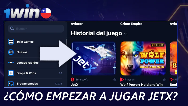 Cómo jugar a JetX en 1win