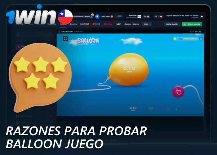 Razones por las que debería probar el juego Balloon en el sitio web de 1win